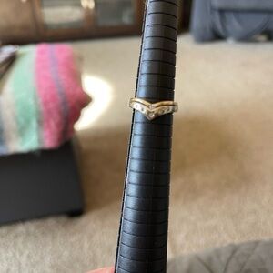 Jared White Gold with gold trim and diamond chips